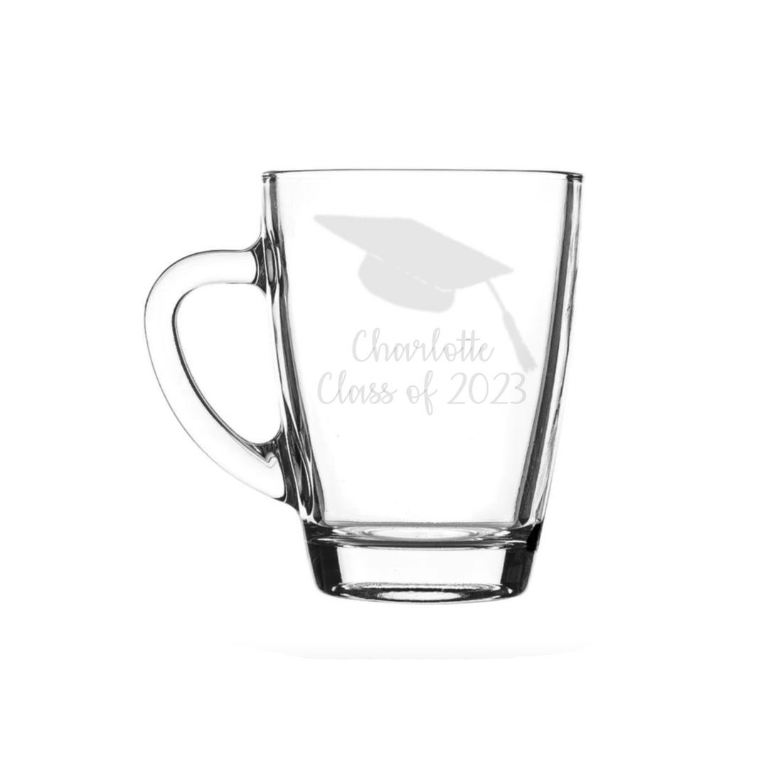 Personalised Graduation Glass Mug