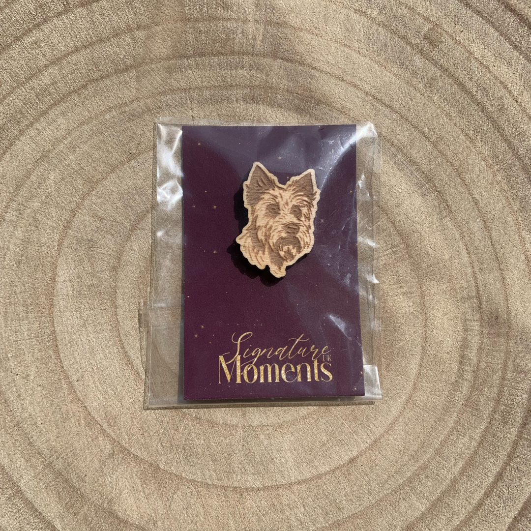 Australian Terrier Engraved Wooden Magnet