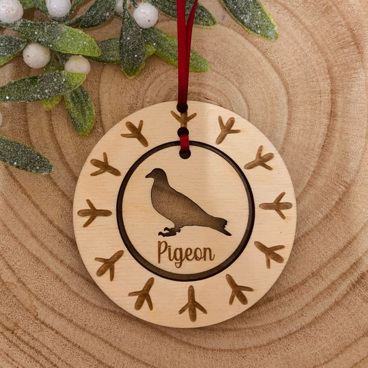 Personalised Pigeon Hanging Decoration ~ Paw Wreath