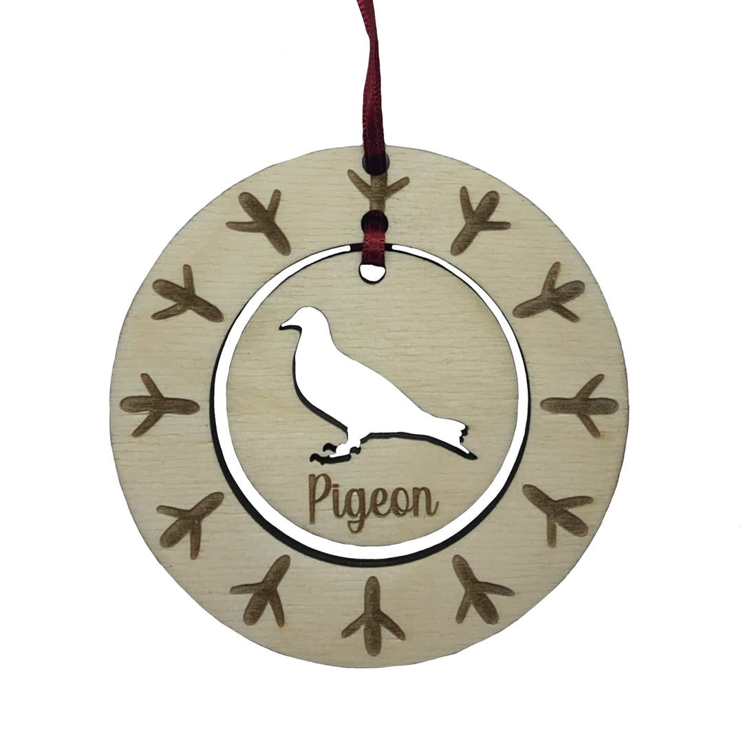 Personalised Pigeon Hanging Decoration ~ Paw Wreath
