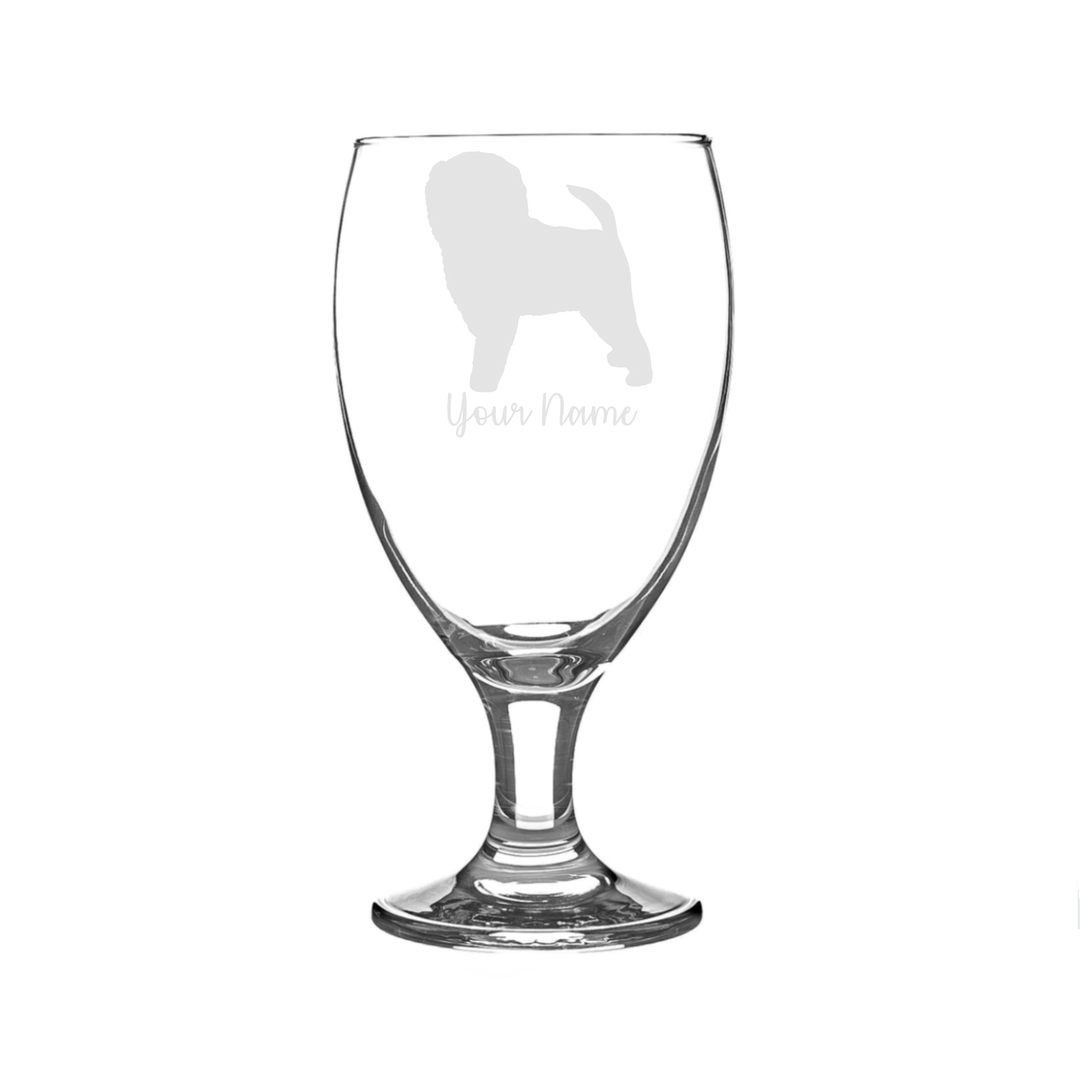 Personalised Affenpinscher Dog Engraved Craft Beer Snifter Glass