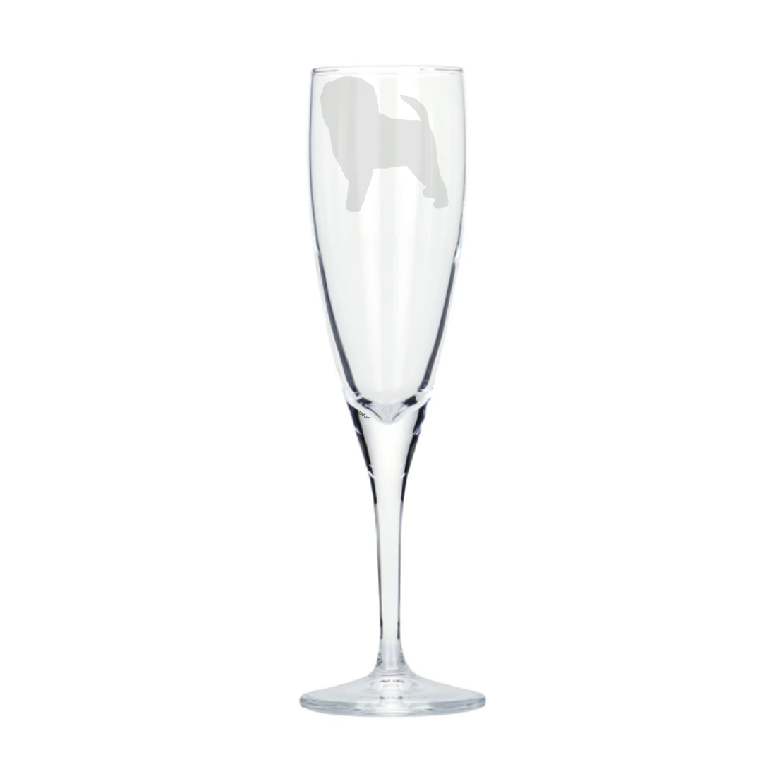 Personalised Affenpinscher Dog Engraved Champagne Glass