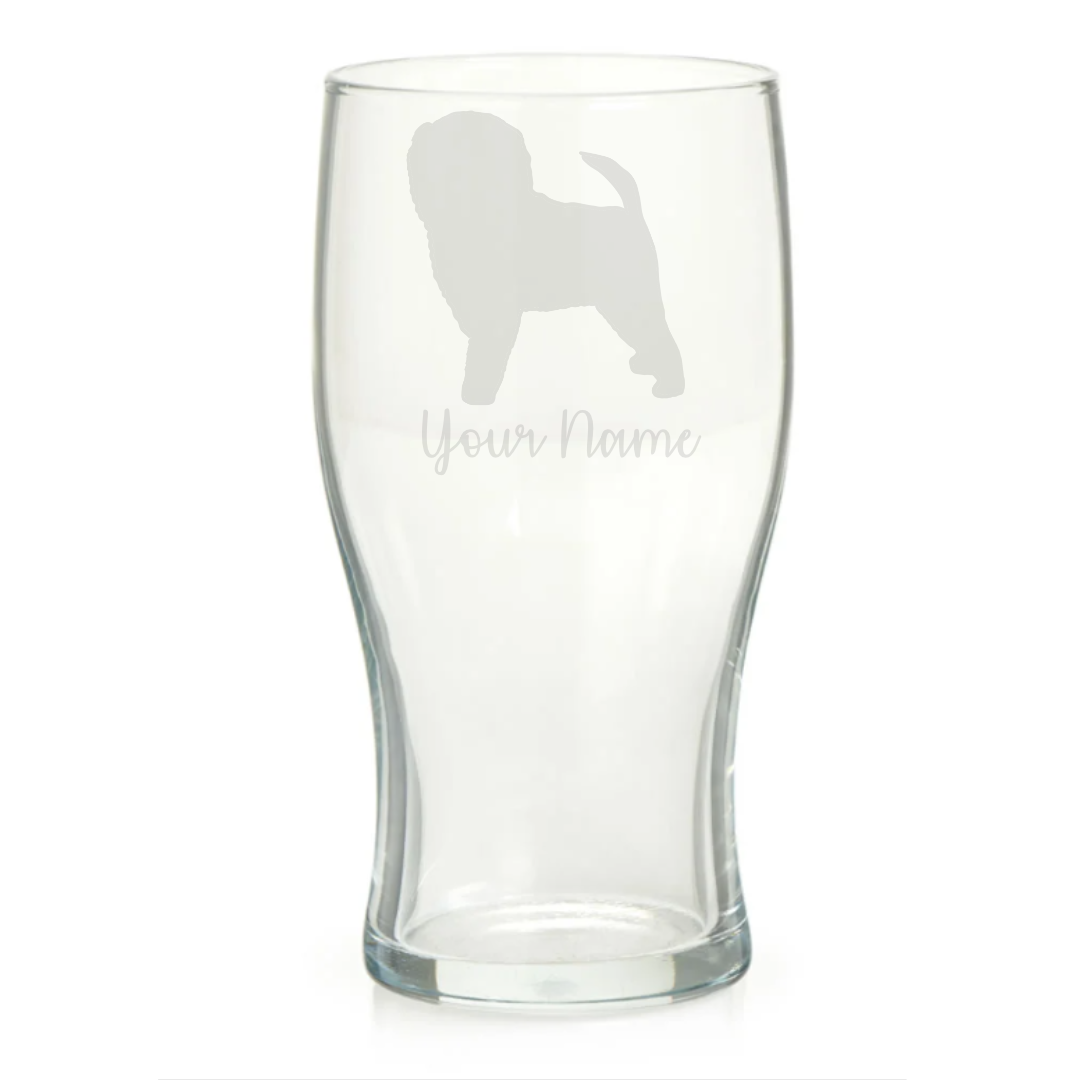 Personalised Affenpinscher Dog Engraved Pint Glass