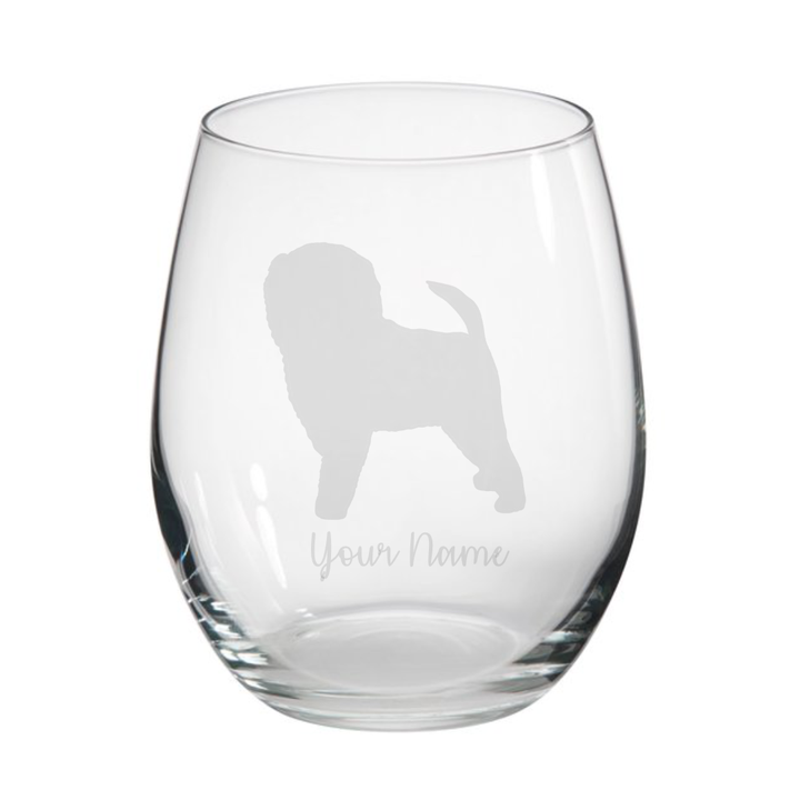 Affenpinscher Dog Engraved Stemless Glass