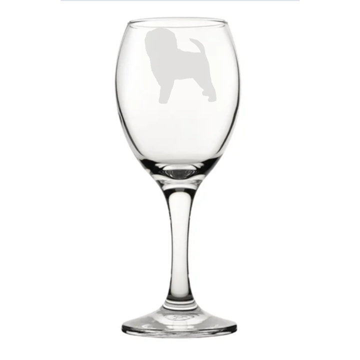 Affenpinscher Dog Engraved Wine Glass
