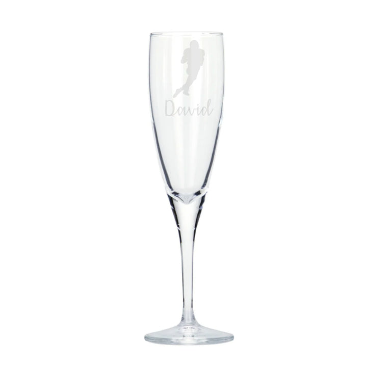 Personalised American Football Player Champagne Glass