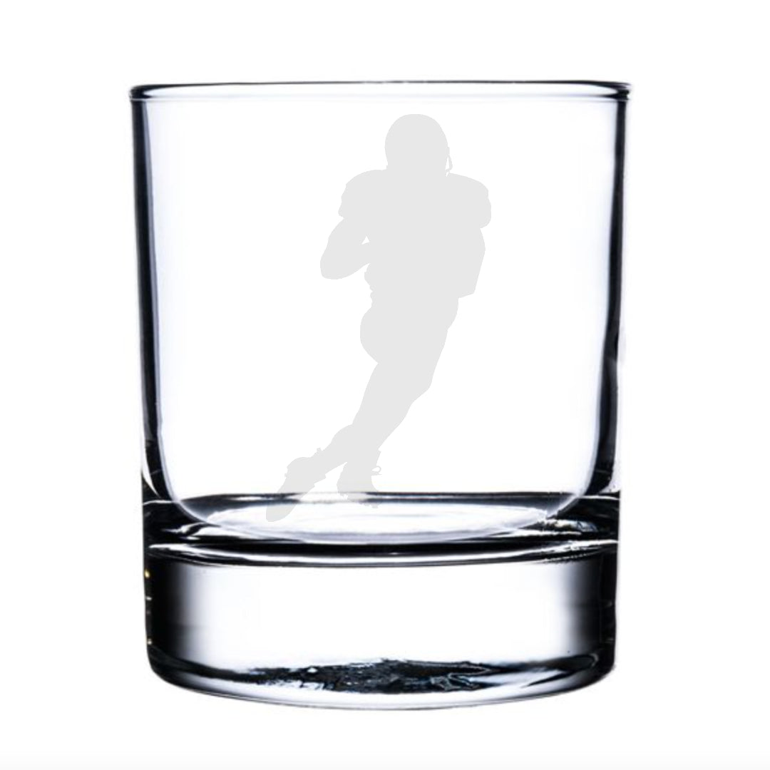 Personalised American Football Player Whisky Glass