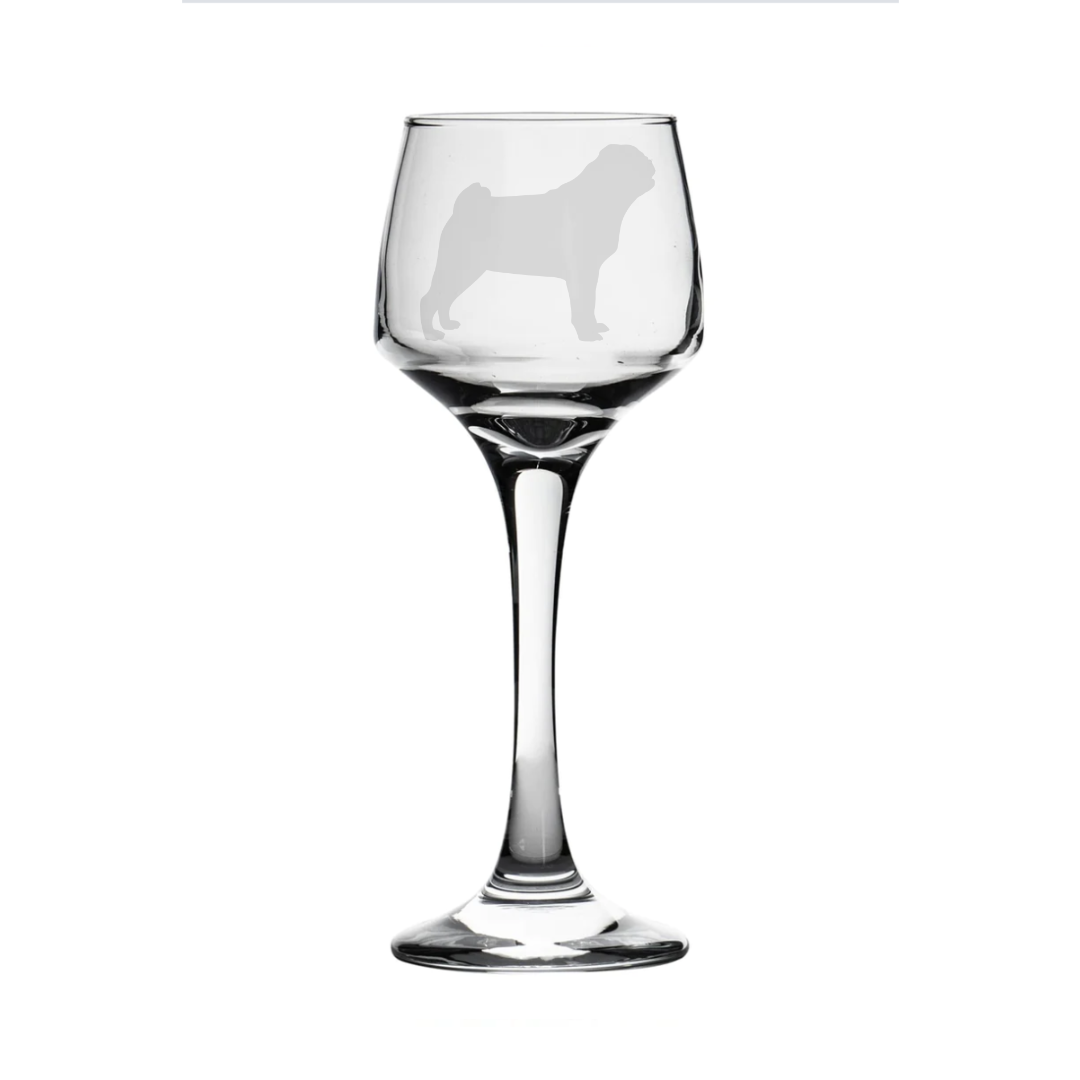 Adult Pug Sherry Glass