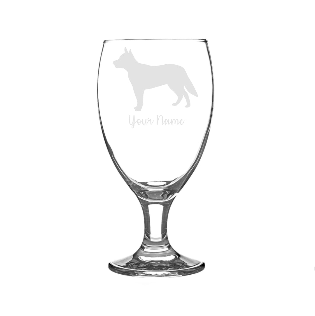Personalised Australian Cattle Dog Craft Beer Snifter Glass