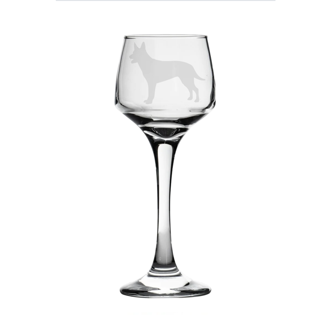 Australian Kelpie Sherry Glass