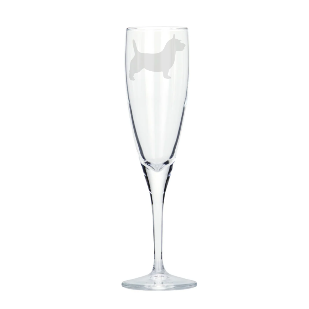 Personalised Australian Terrier Champagne Glass