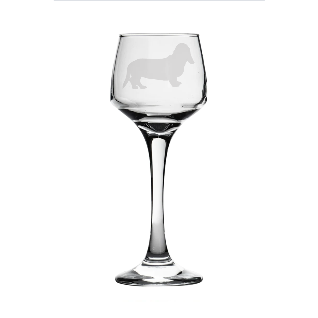 Basset Hound Sherry Glass