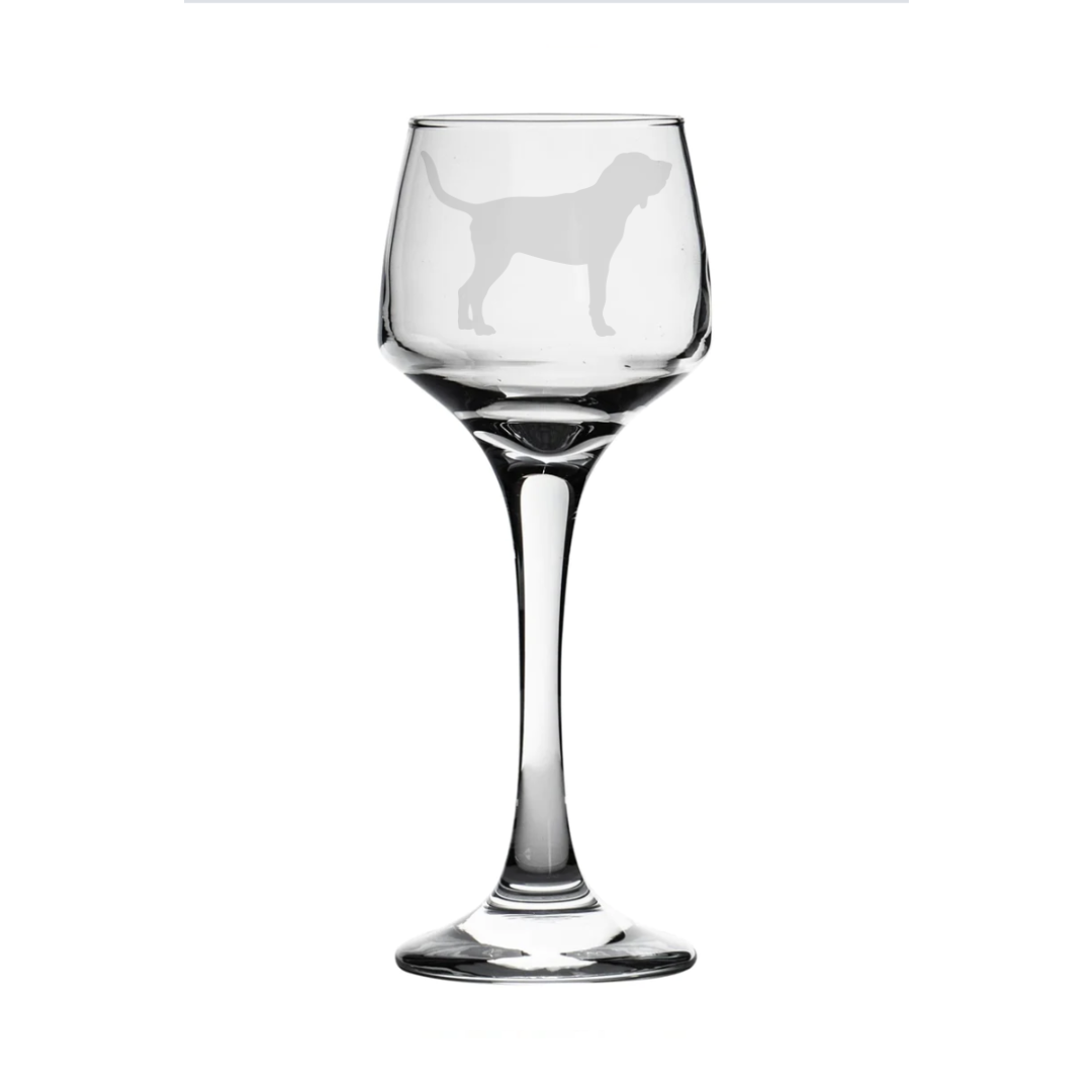 Bloodhound Dog Sherry Glass