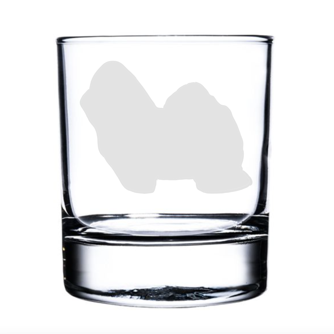 Personalised Bolognese Dog Engraved Whisky Glass