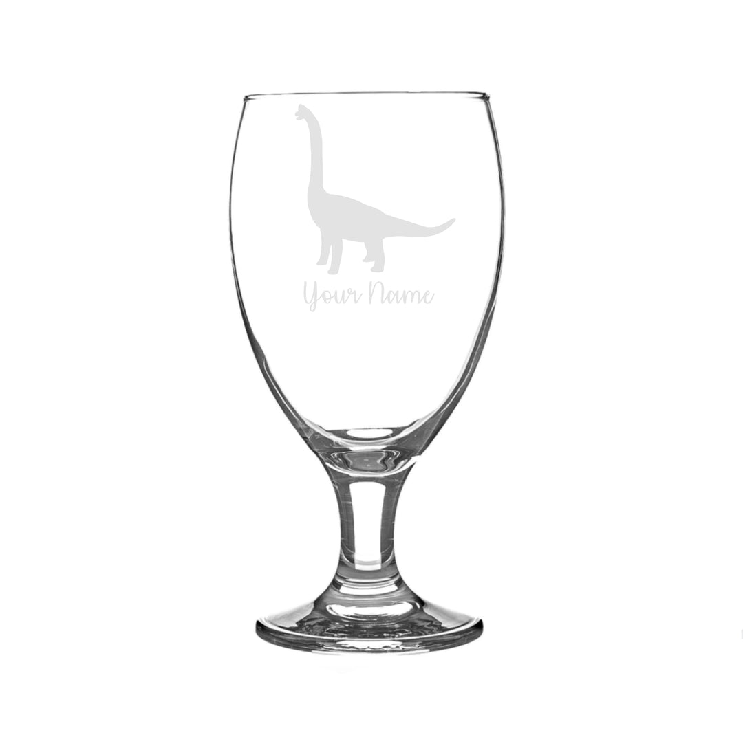 Personalised Brachiosaurus Dinosaur Craft Beer Snifter Glass