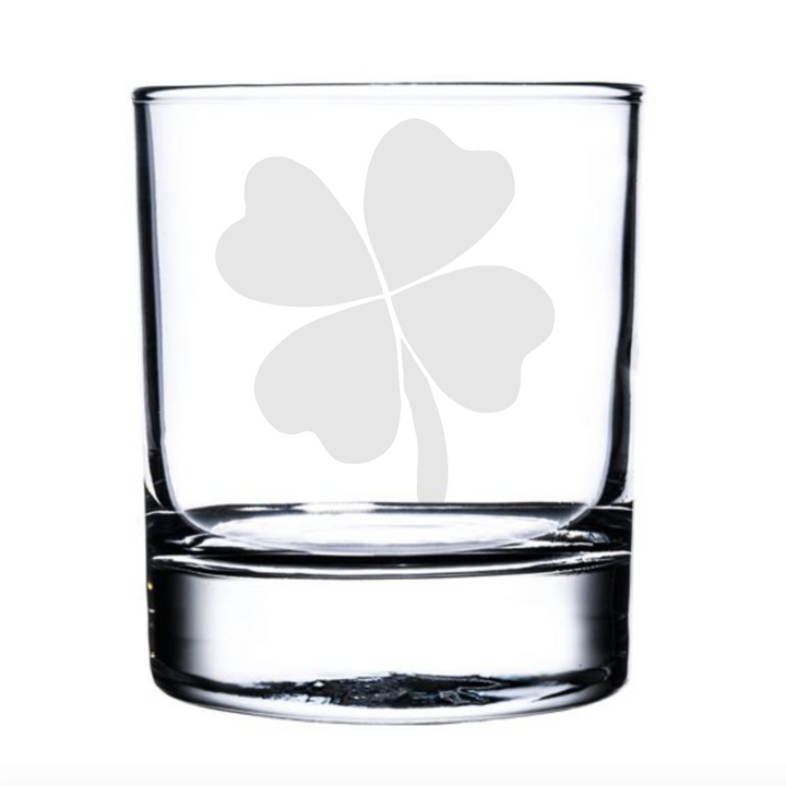 Four Leaf Clover Whisky Glass