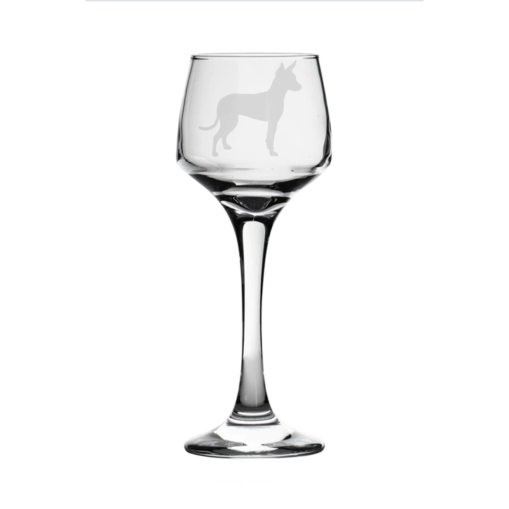Personalised English Toy Terrier Dog Engraved Sherry Glass