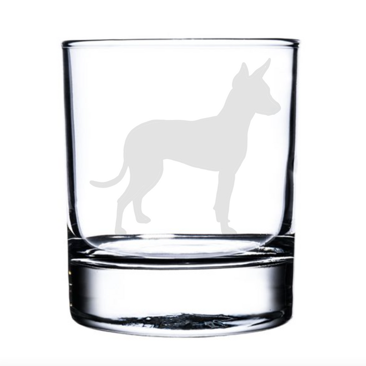 Personalised English Toy Terrier Dog Engraved Whisky Glass