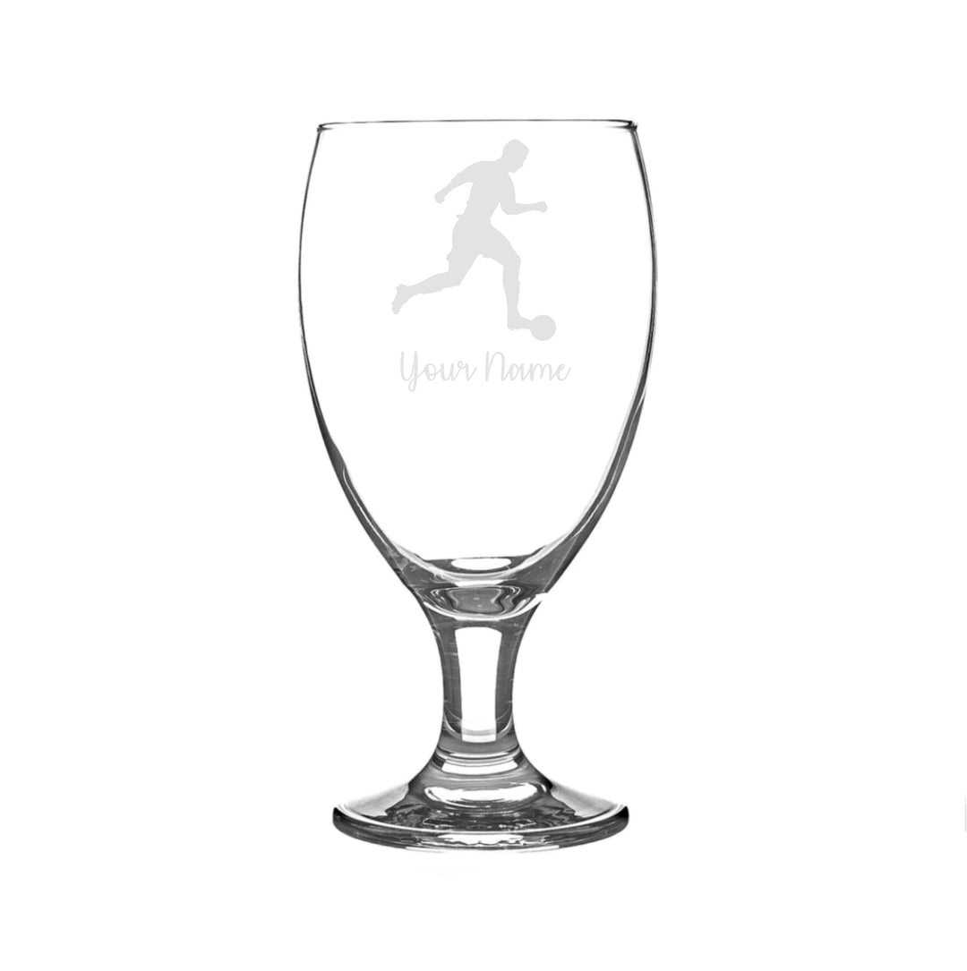 Personalised Footballer Craft Beer Snifter Glass