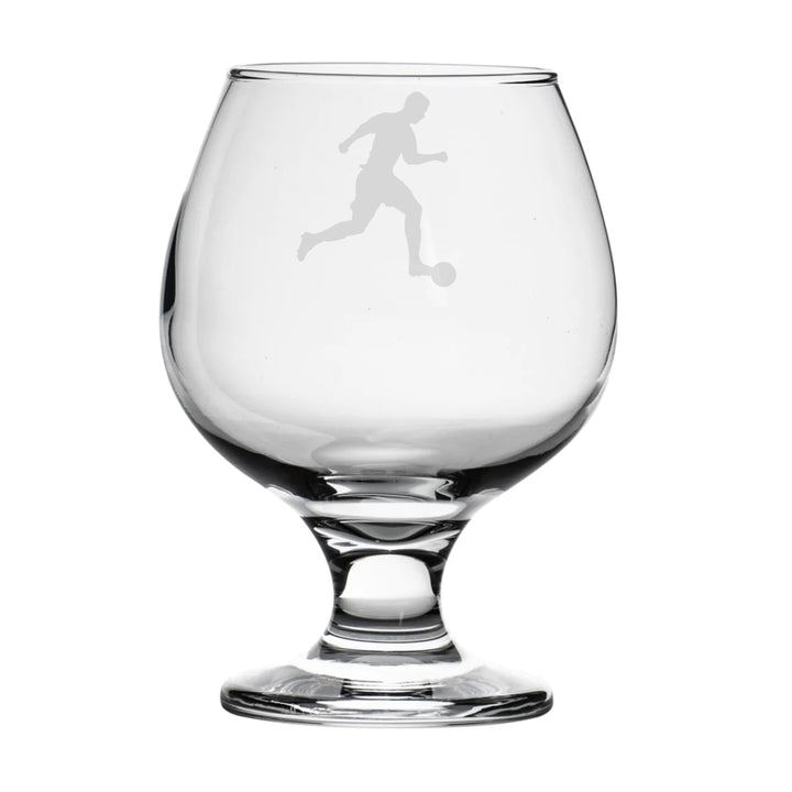 Personalised Footballer Brandy Snifter Glass