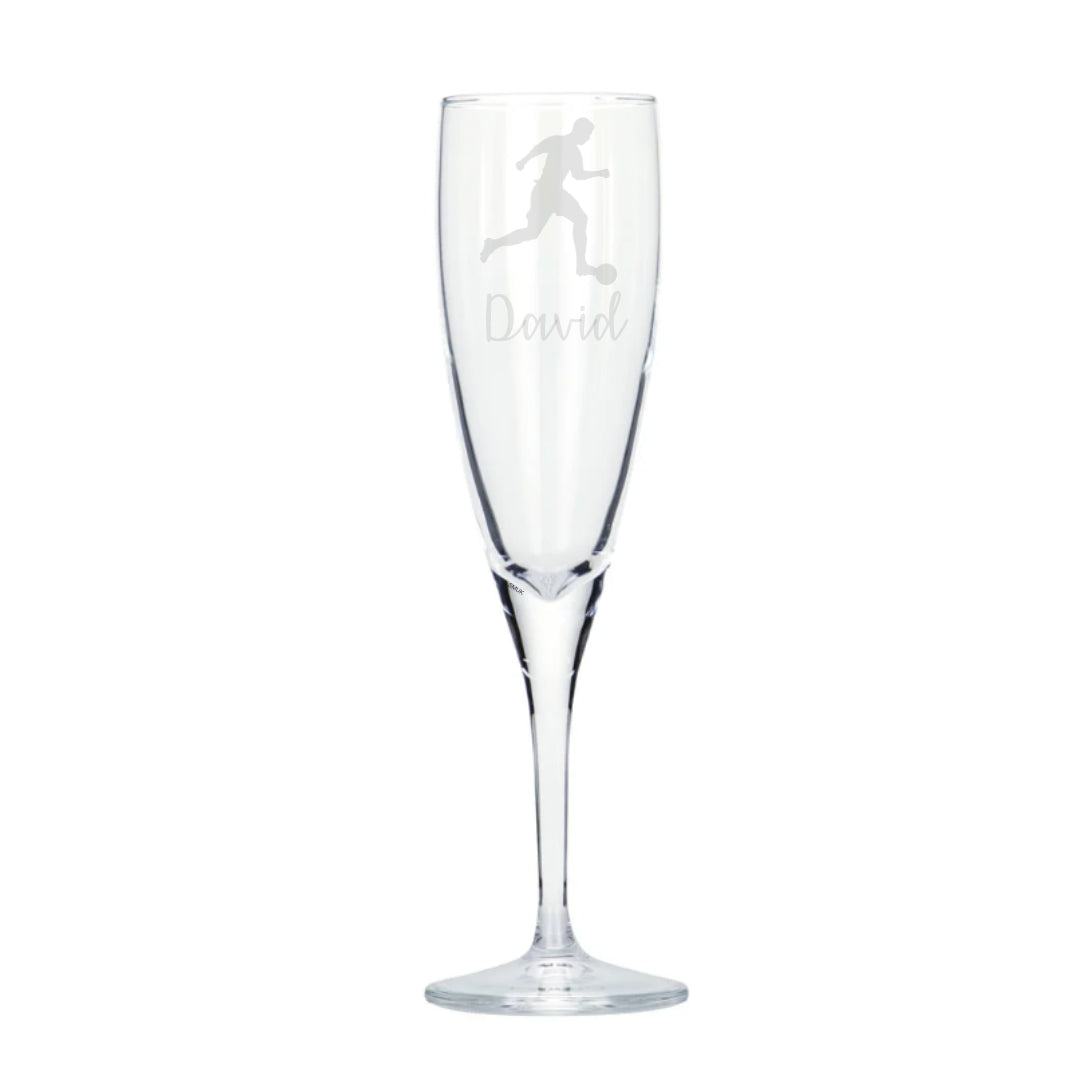 Personalised Footballer Champagne Glass