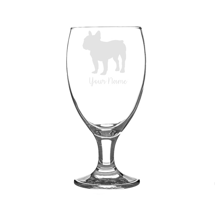 Personalised French Bulldog Craft Beer Snifter Glass