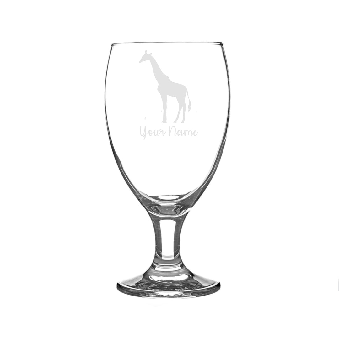 Personalised Giraffe Craft Beer Snifter Glass