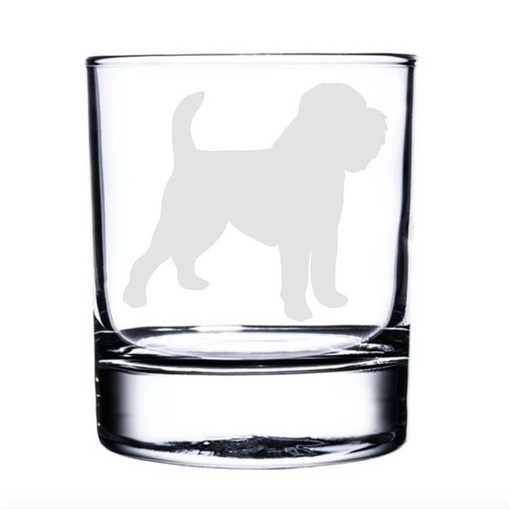 Griffon Bruxellois Dog Engraved Whisky Glass (Brussels Griffon)