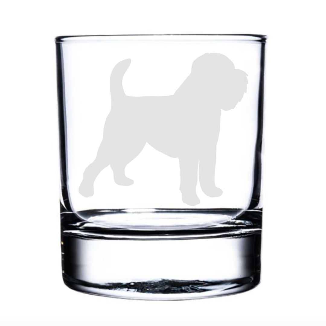 Griffon Bruxellois Dog Engraved Whisky Glass