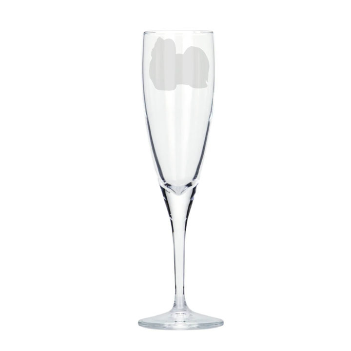 Personalised Havanese Dog Engraved Champagne  Glass