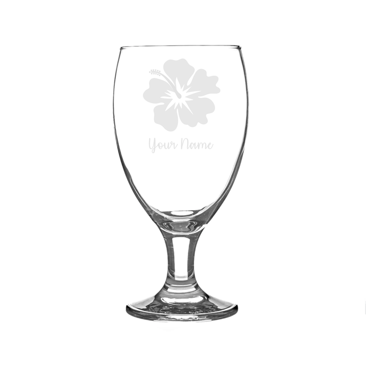 Hibiscus Flower Craft Beer Snifter Glass