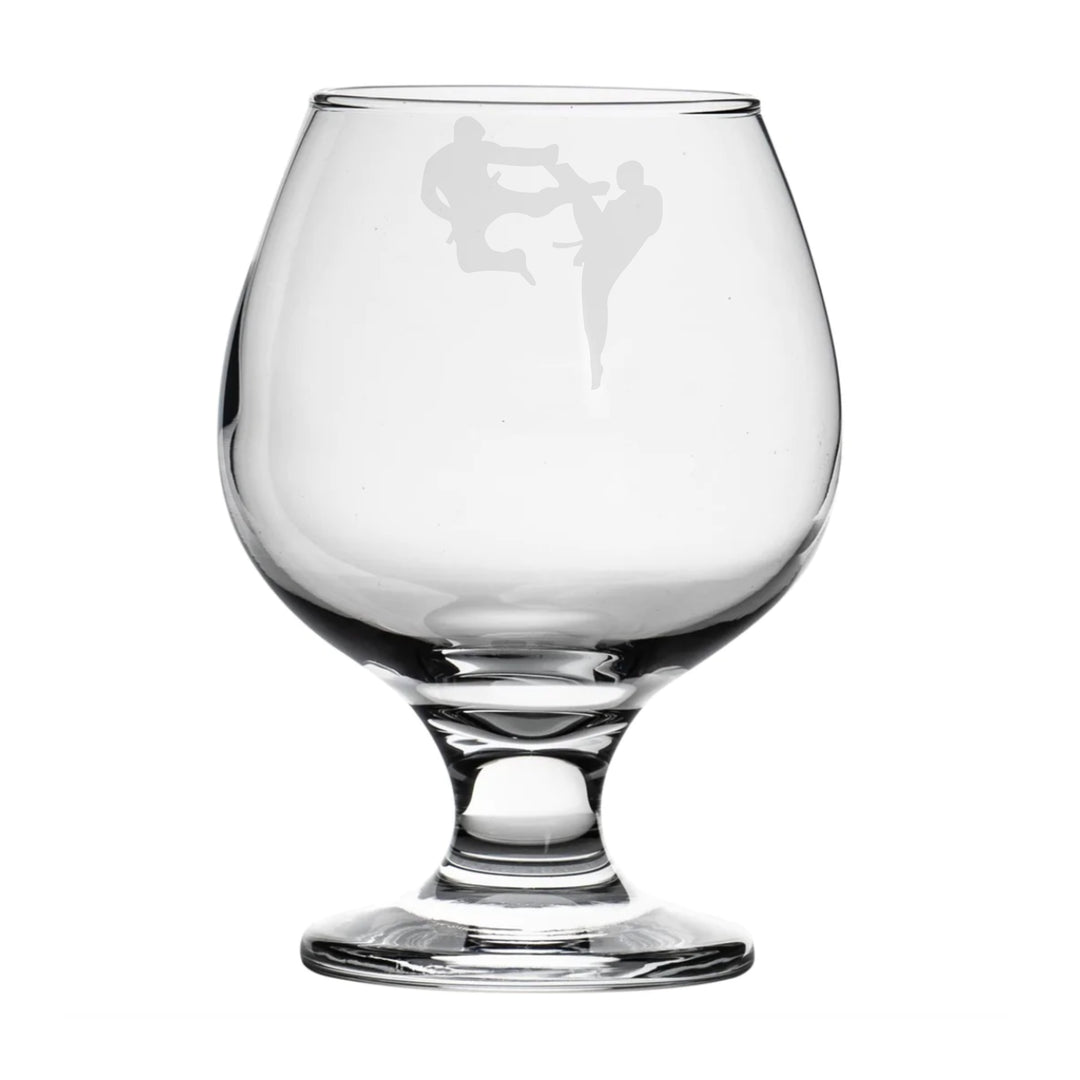 Personalised Karate Brandy Snifter Glass