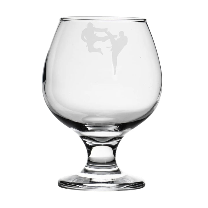 Personalised Karate Brandy Snifter Glass