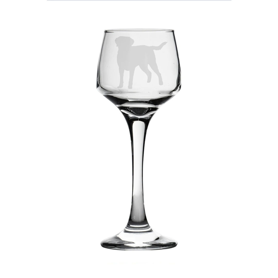 Labrador Dog Sherry Glass