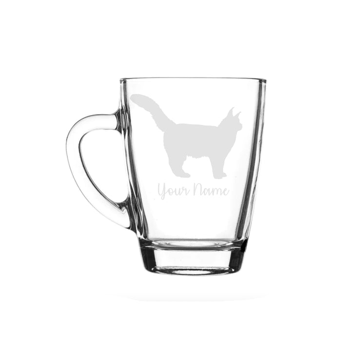 Personalised Maine Coon Cat Glass Mug