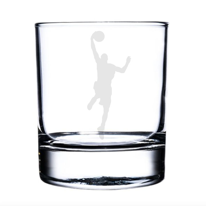 Personalised Male Basketball Player Whisky Glass