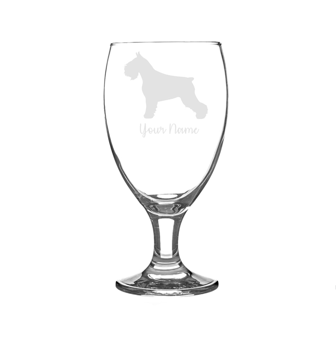 Personalised Miniature Schnauzer Craft Beer Snifter Glass