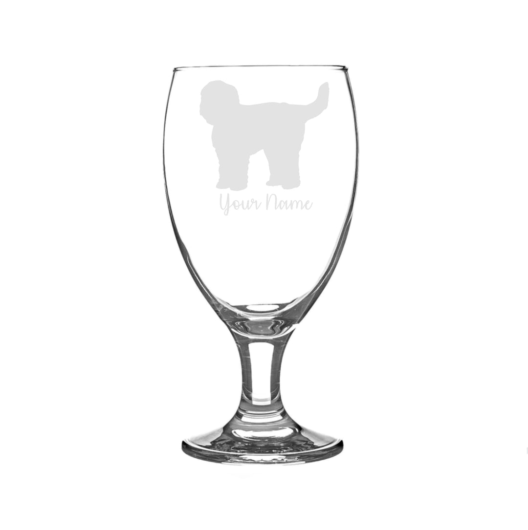 Personalised Old English Sheepdog Craft Beer Snifter Glass