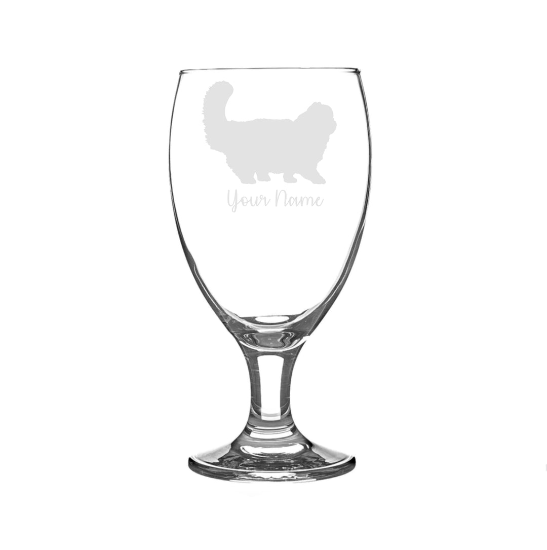 Personalised Persian Cat Craft Beer Snifter Glass