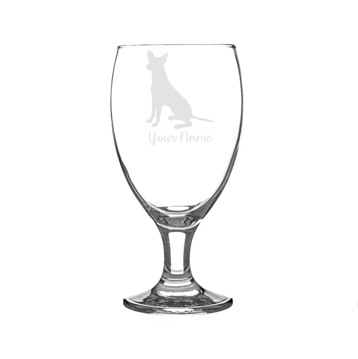 Personalised Rat Terrier Craft Beer Snifter Glass