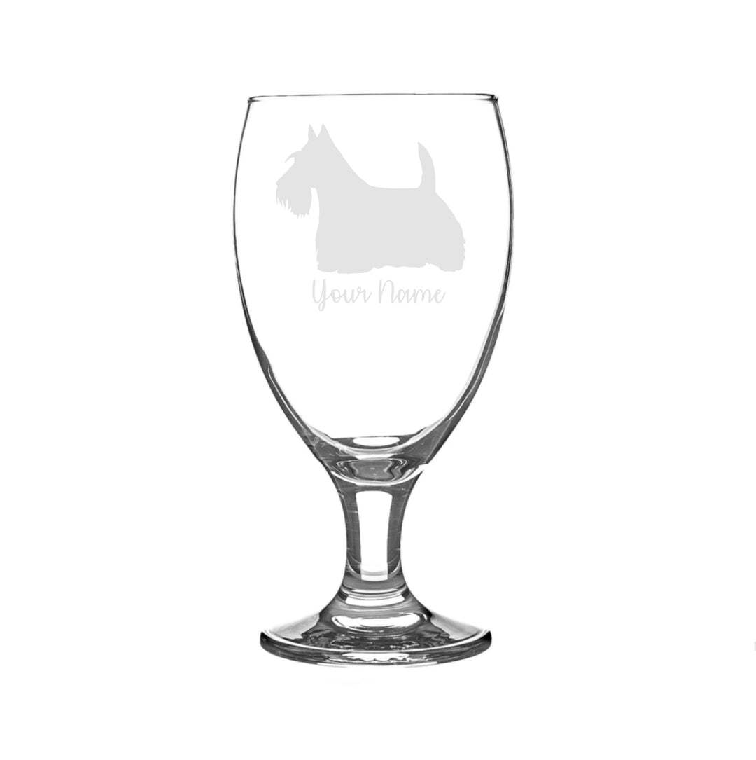 Personalised Scottie Dog Scottish Terrier Craft Beer Snifter Glass