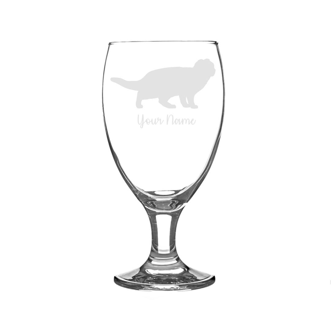 Personalised Scottish Fold Cat Craft Beer Snifter Glass