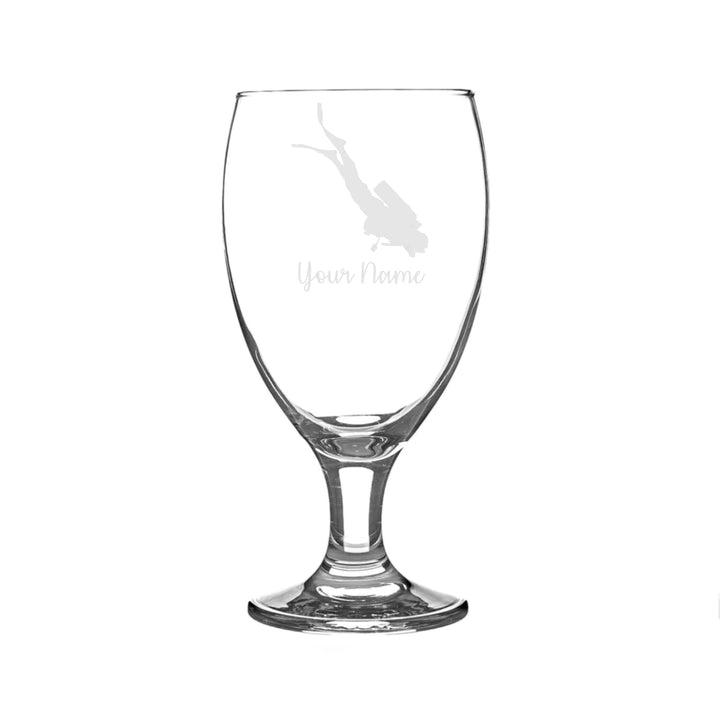 Personalised Scuba Diving Craft Beer Snifter Glass