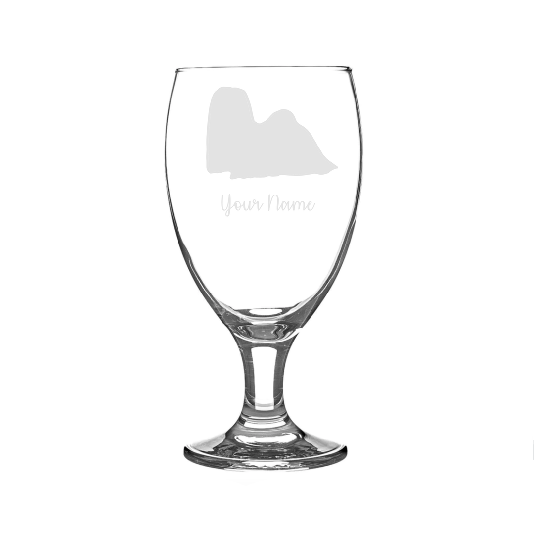 Personalised Show Maltese Dog Engraved Craft Beer Snifter Glass