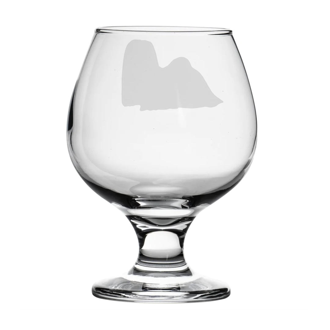 Personalised Show Maltese Dog Engraved Brandy Snifter Glass