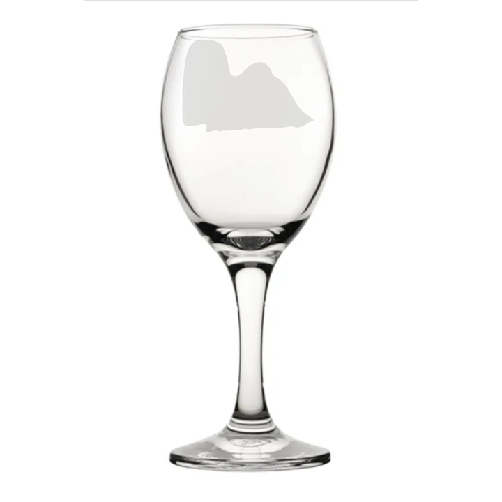 Personalised Show Maltese Dog Engraved Wine Glass