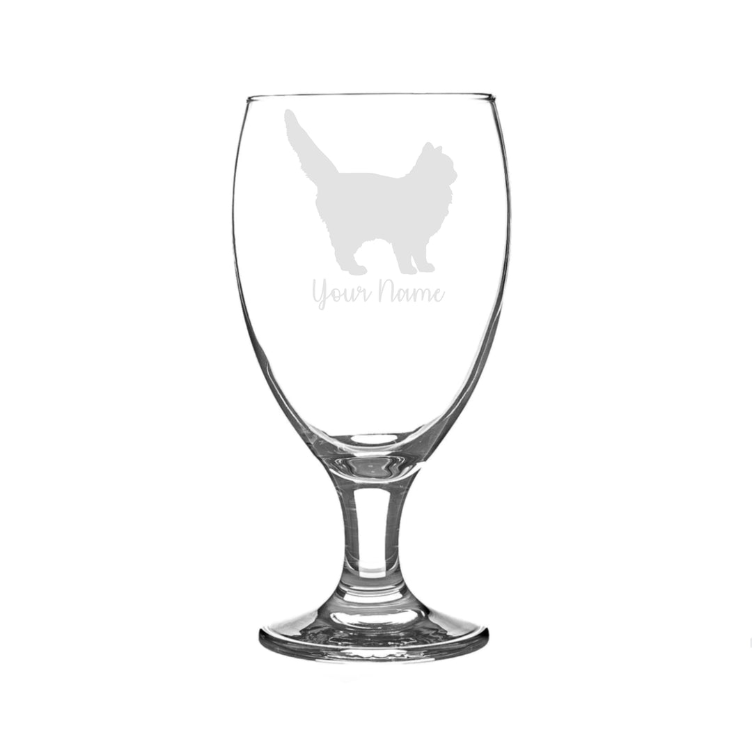 Personalised Siberian Cat Craft Beer Snifter Glass