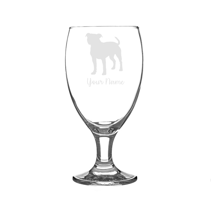 Personalised Staffie Staffordshire Bull Terrier Craft Beer Snifter Glass