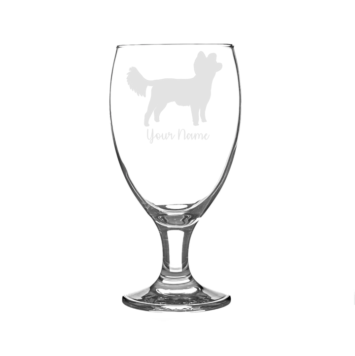 Personalised Toy Terrier Dog Engraved Craft Beer Snifter Glass