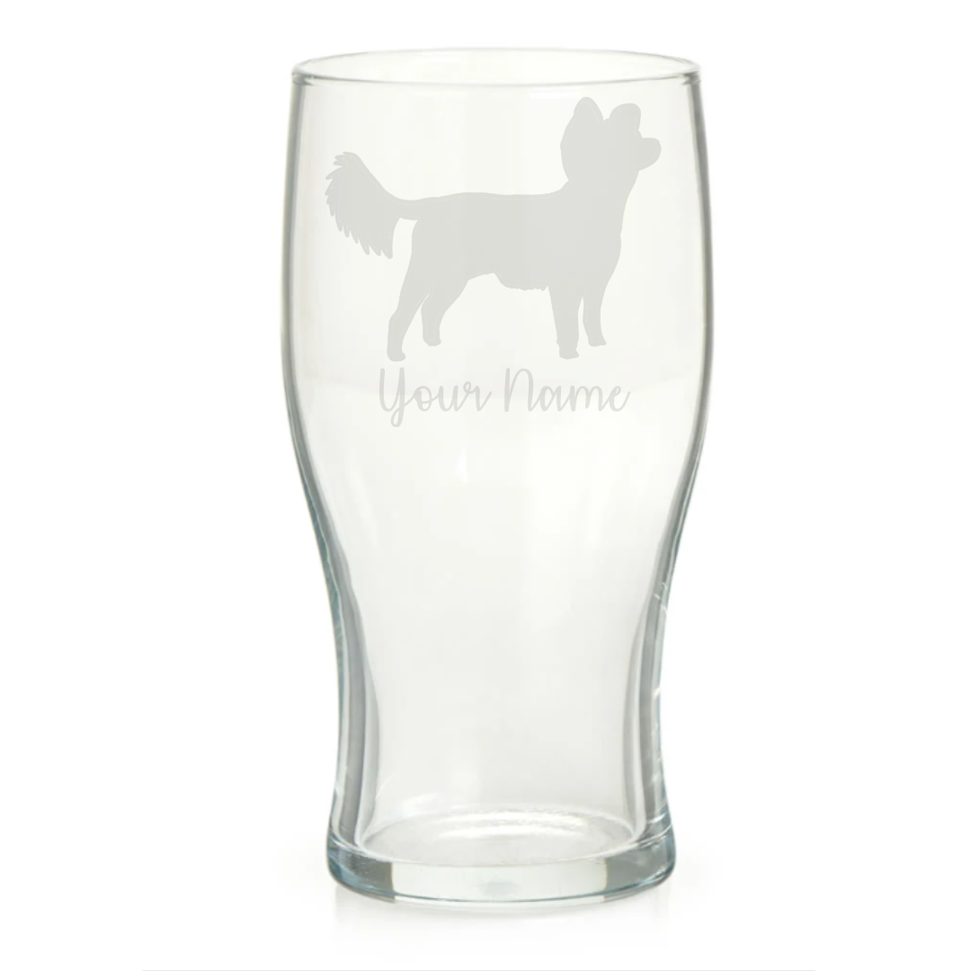 Personalised Toy Terrier Dog Engraved Pint Glass